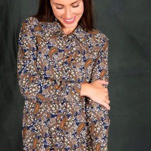 💋Last chance - Natural Life Winona Shirt Black Paisley